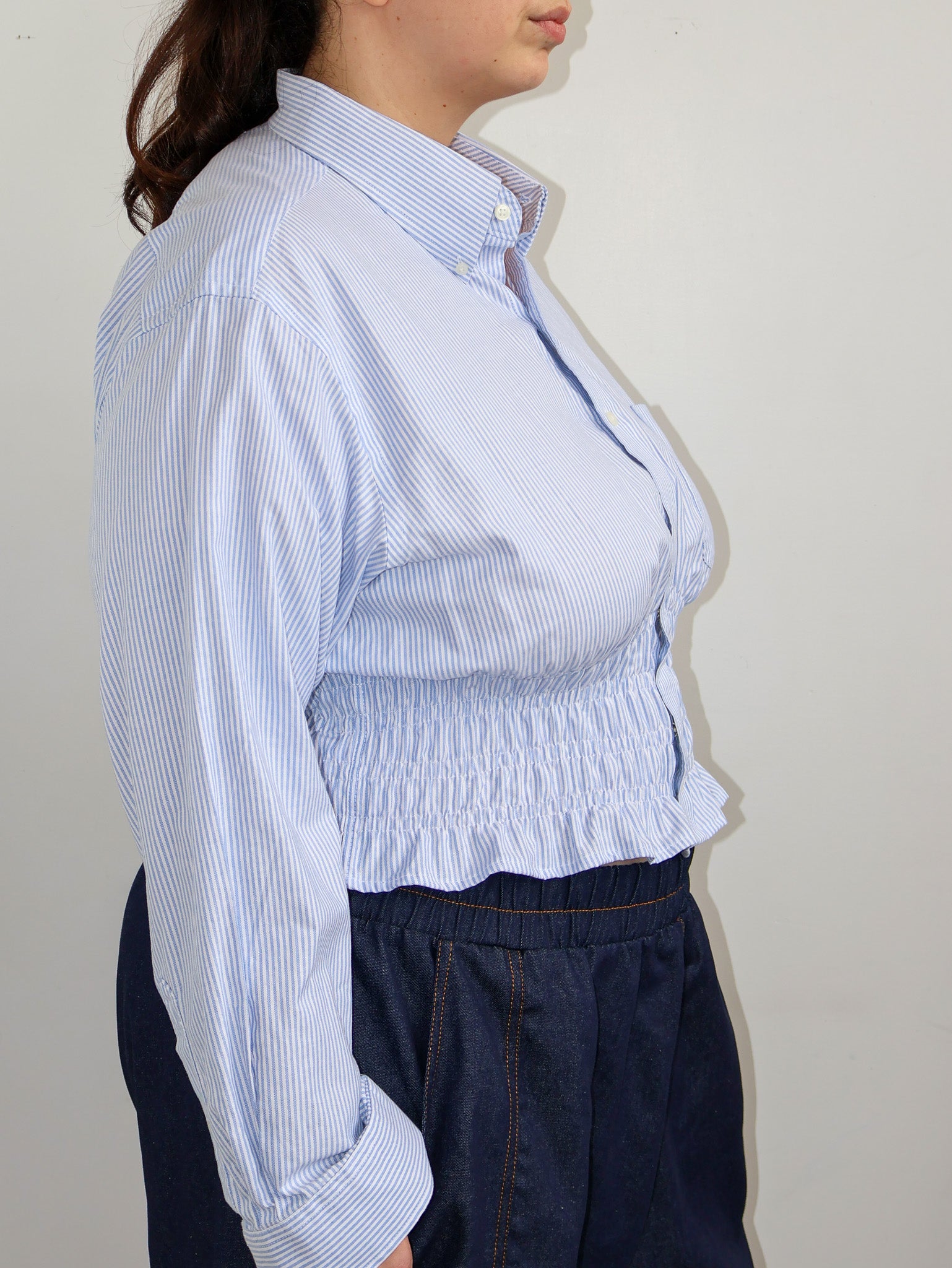 LAHMICHELLA x BRZ - Blue Stripe Marielle Button Down (1X)