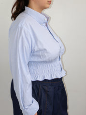 LAHMICHELLA x BRZ - Blue Stripe Marielle Button Down (1X)
