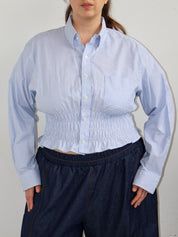 LAHMICHELLA x BRZ - Blue Stripe Marielle Button Down (1X)