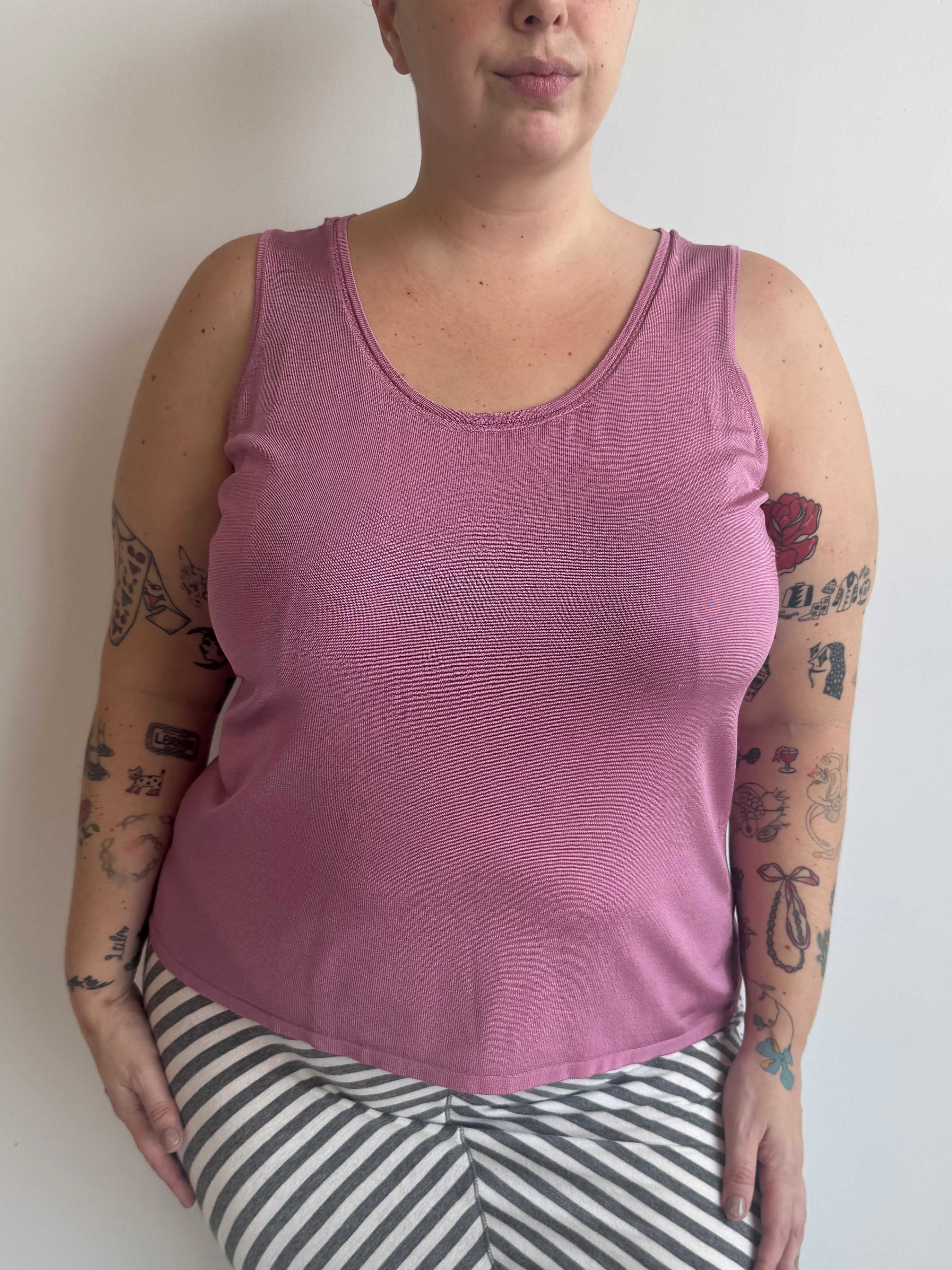 Vintage - Pink Knit Tank (1X/2X)
