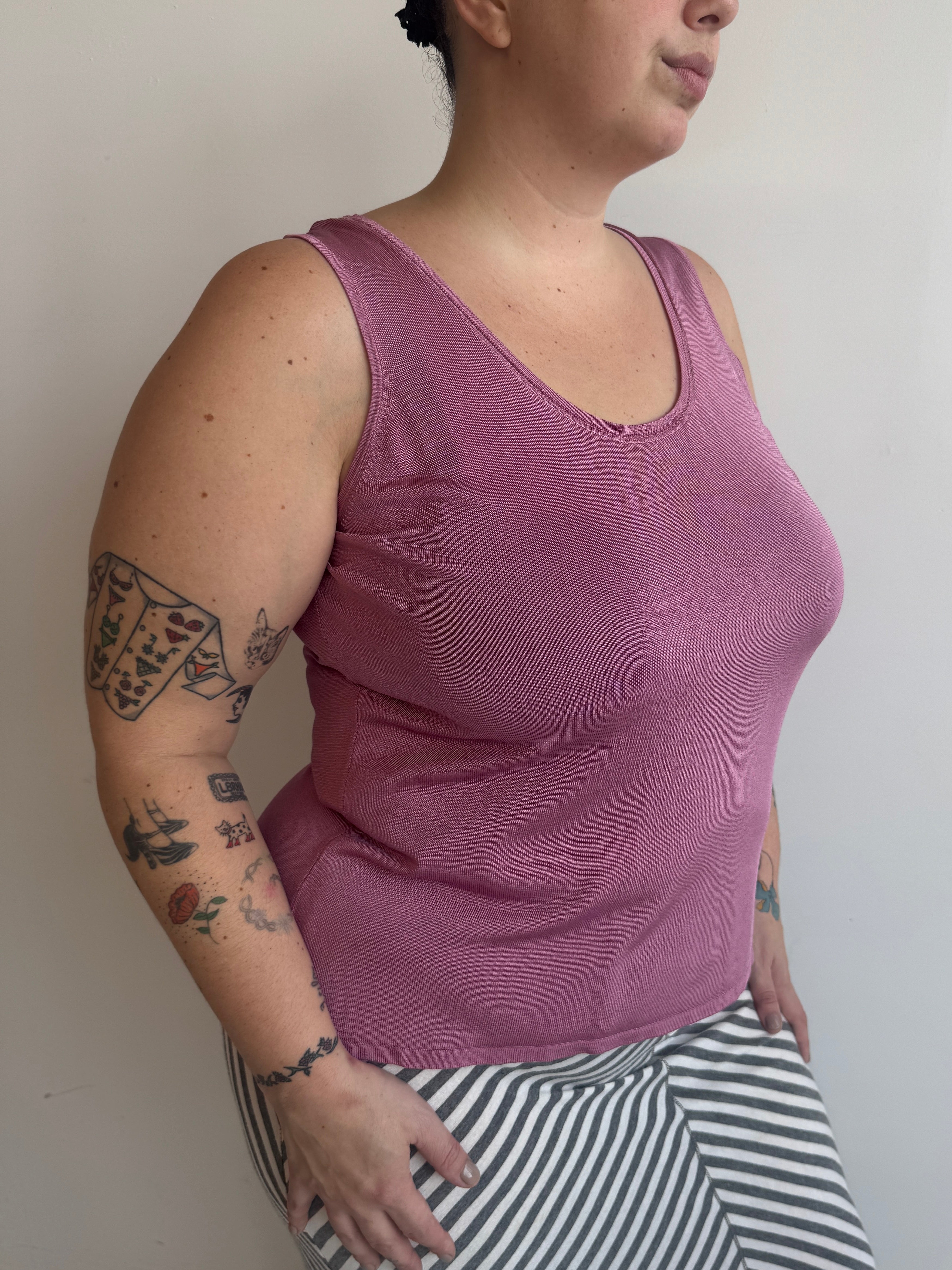 Vintage - Pink Knit Tank (1X/2X)
