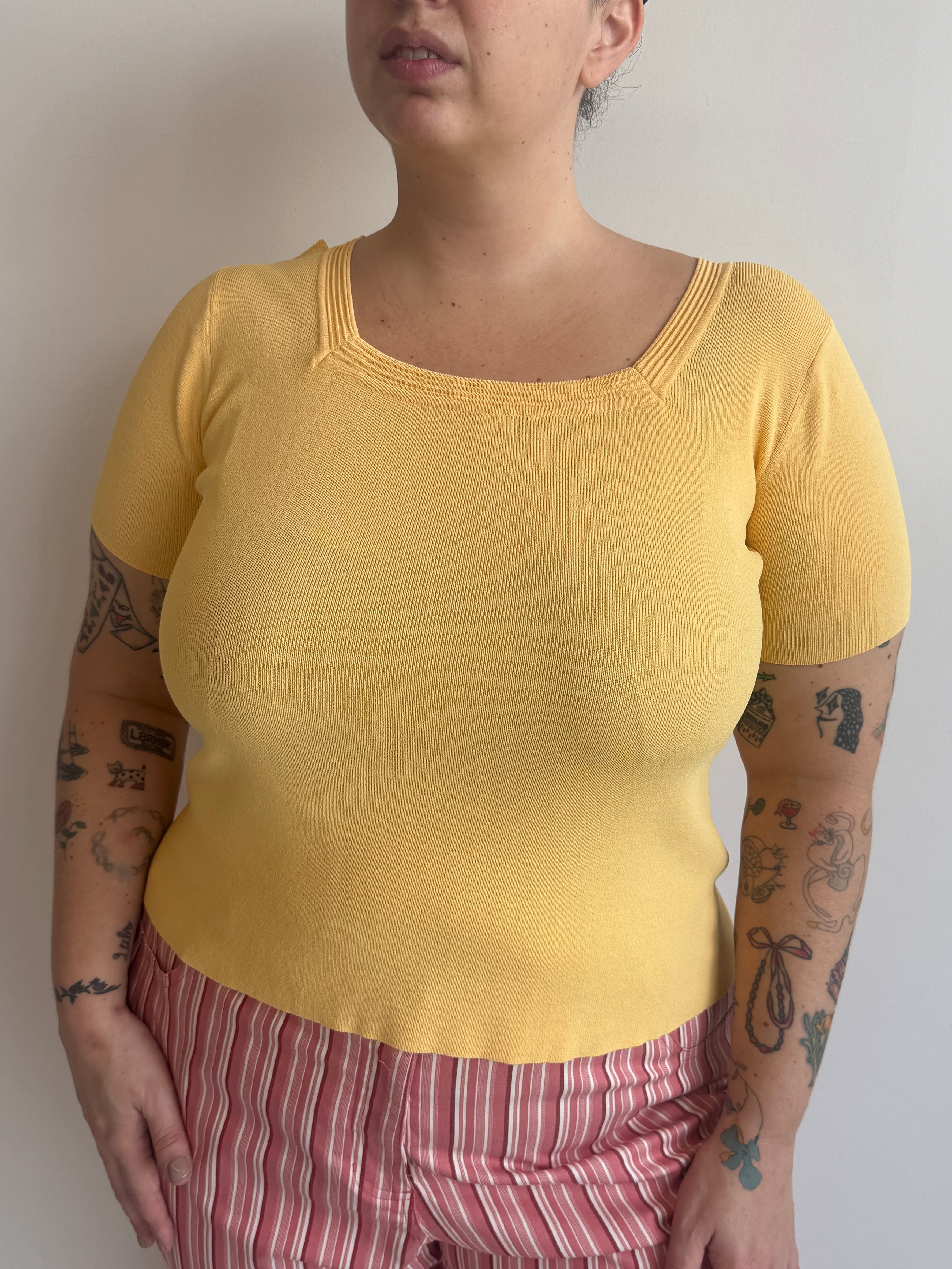 Vintage - Knit Yellow Tee (1X/2X)