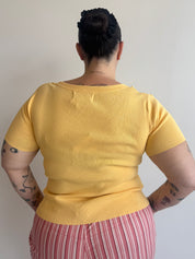 Vintage - Knit Yellow Tee (1X/2X)