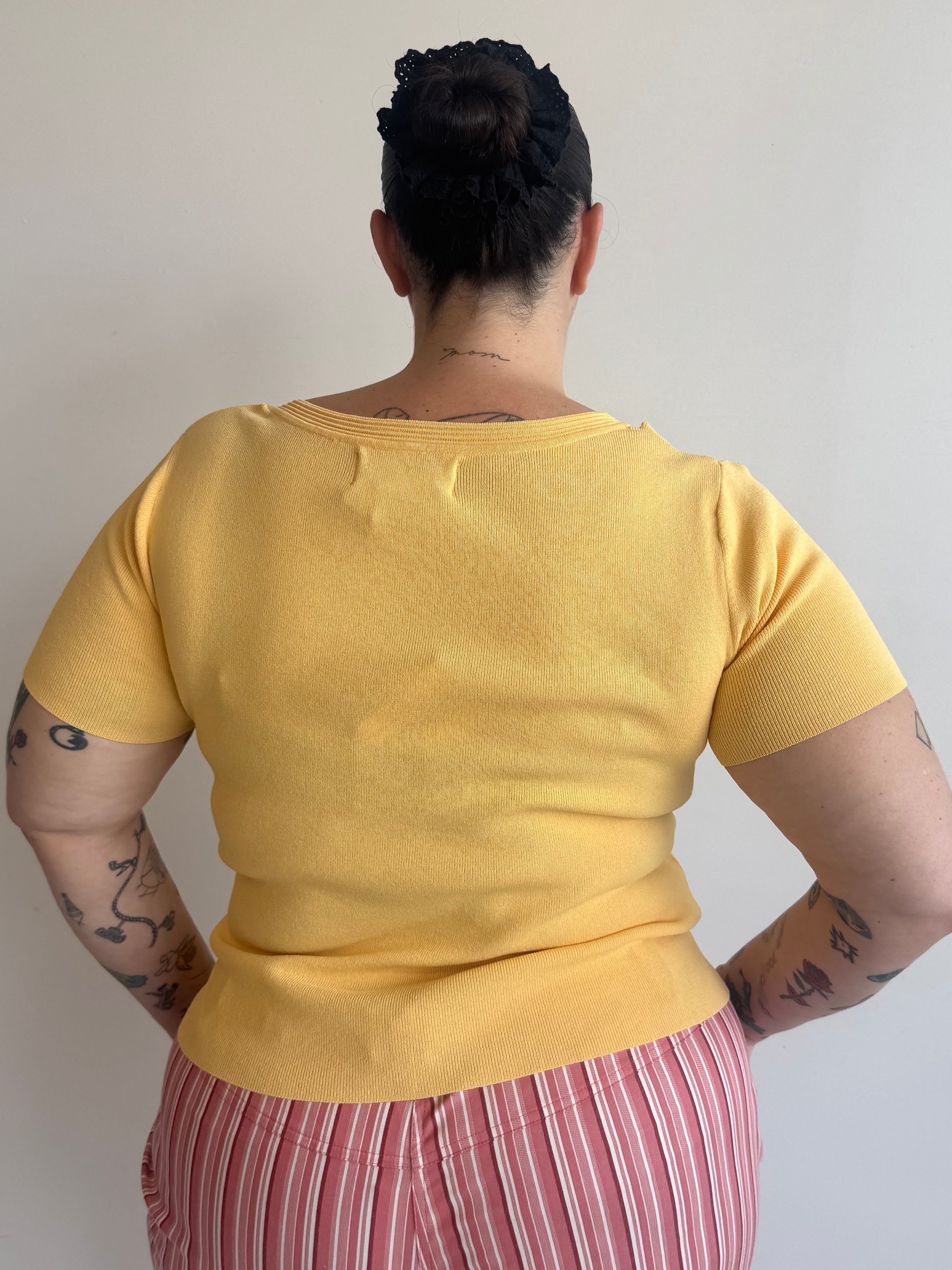 Vintage - Knit Yellow Tee (1X/2X)