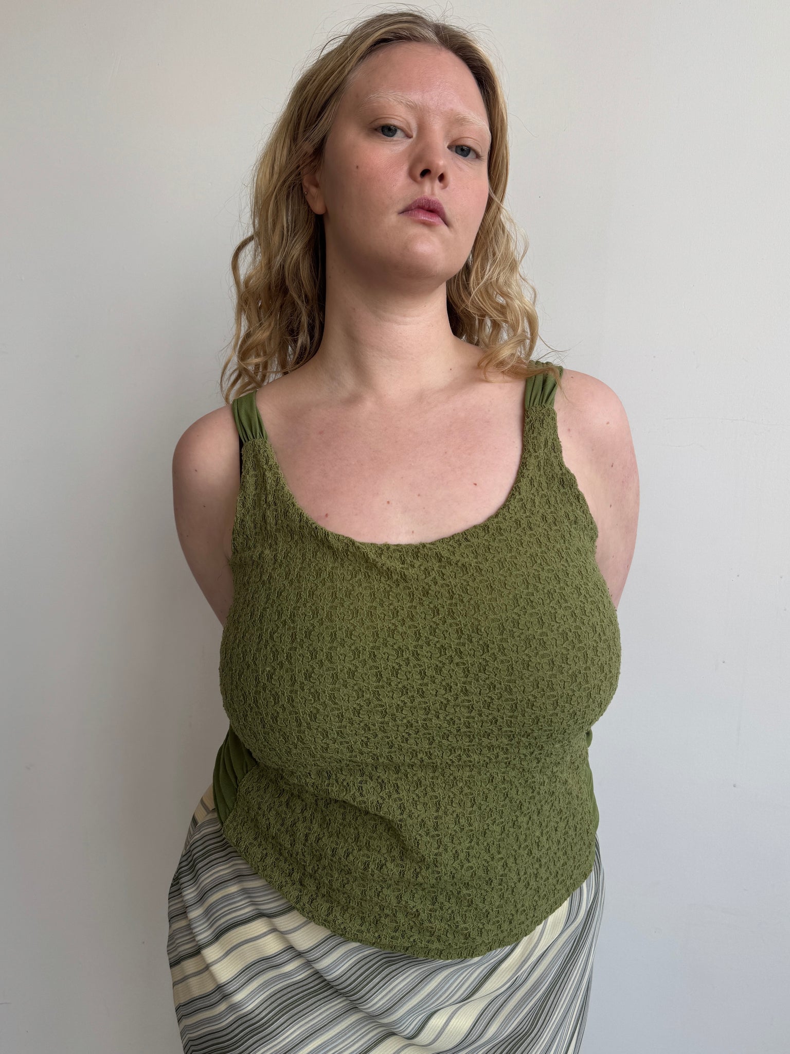 Vintage - Green Lace Tank (XL)