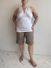 Vintage - White Halter Top (1X/2X)