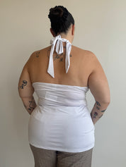 Vintage - White Halter Top (1X/2X)