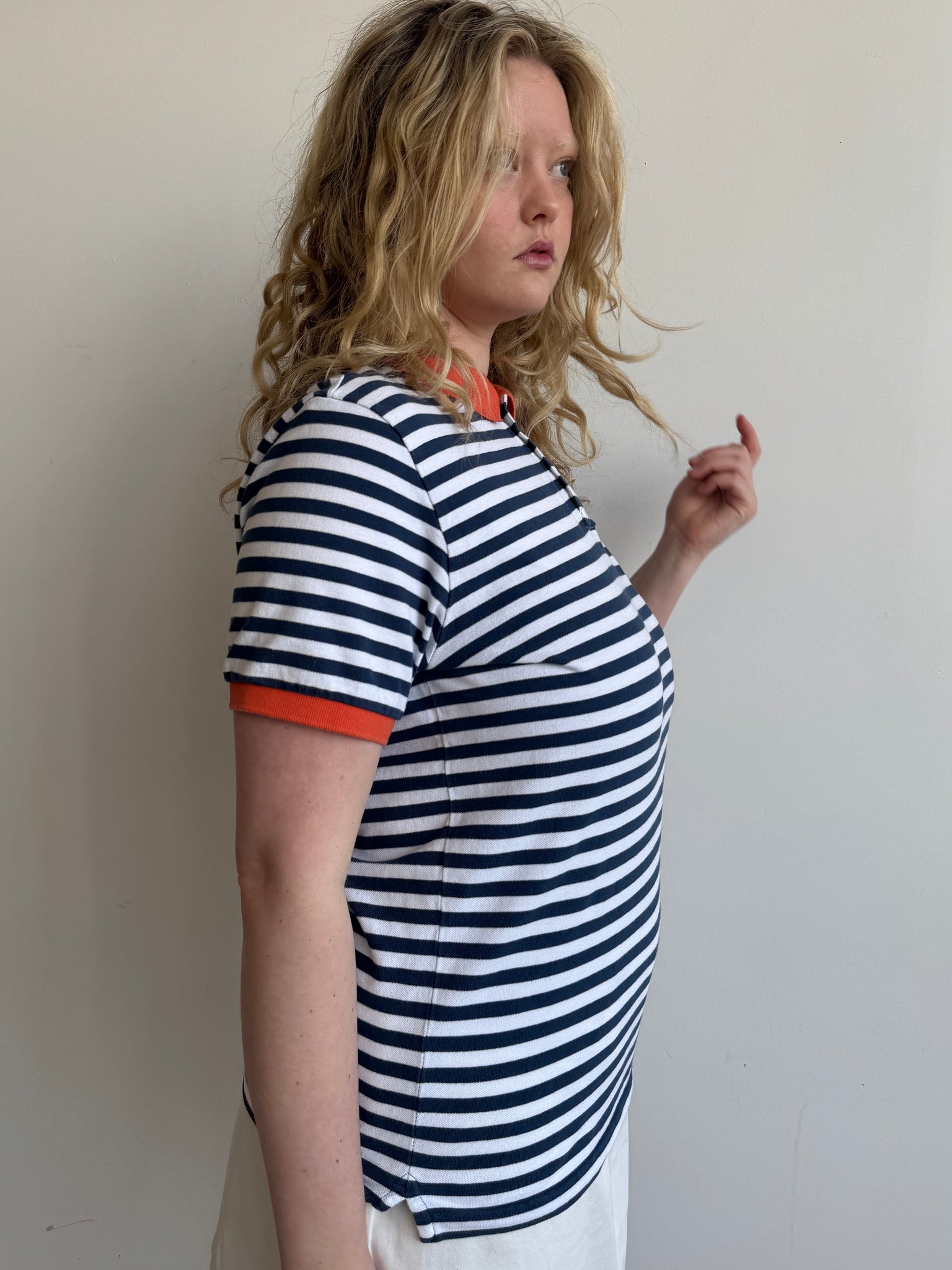 Vintage - Striped Polo Top (L/XL)