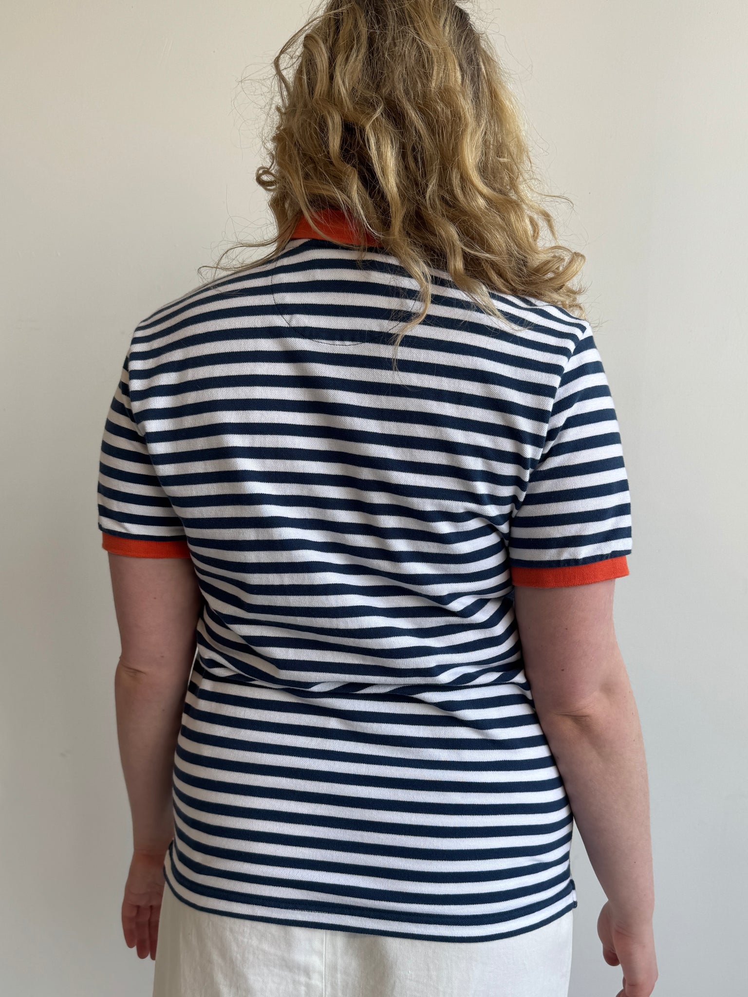 Vintage - Striped Polo Top (L/XL)