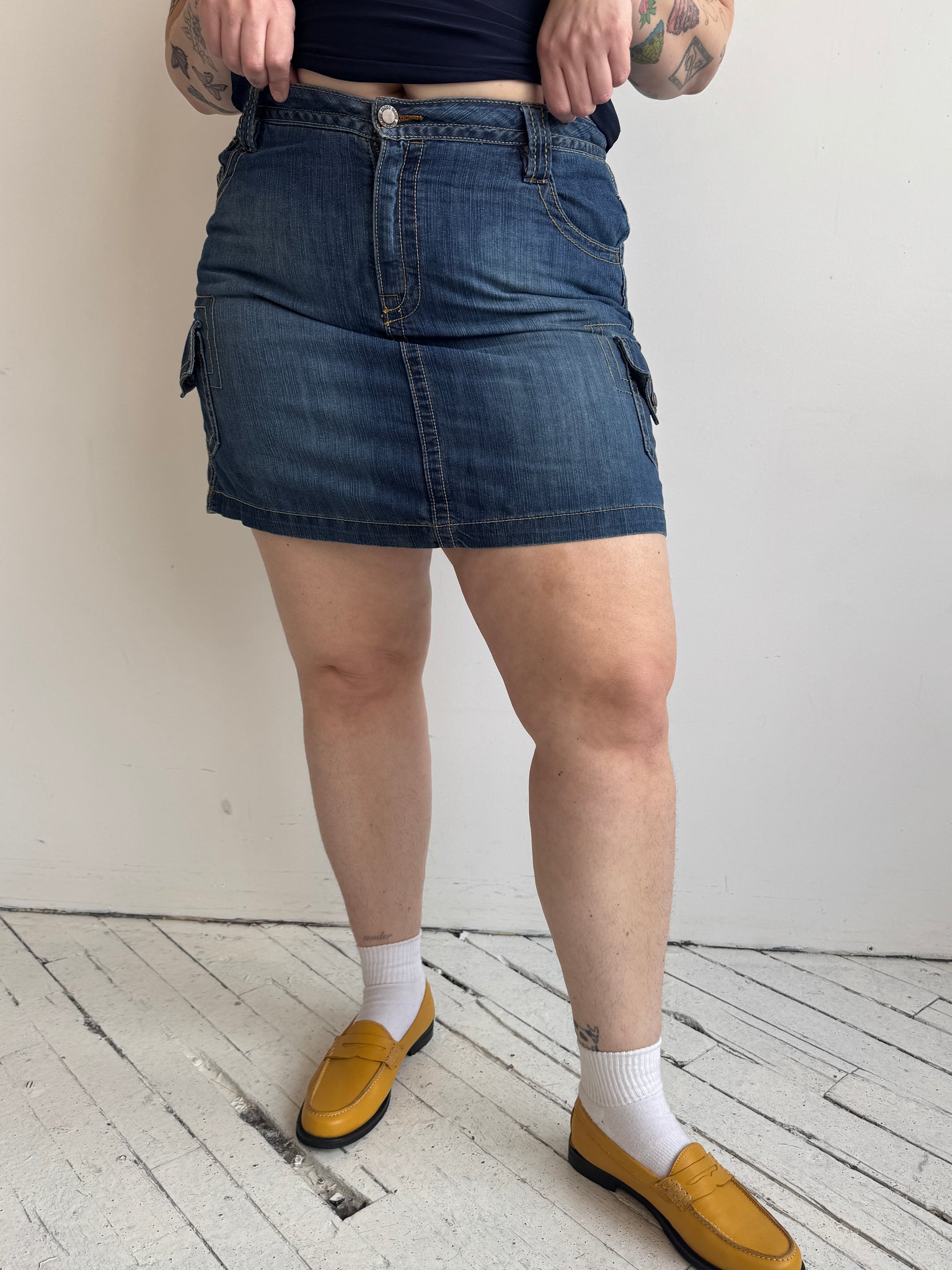 Vintage - Denim Cargo Skort (1X)