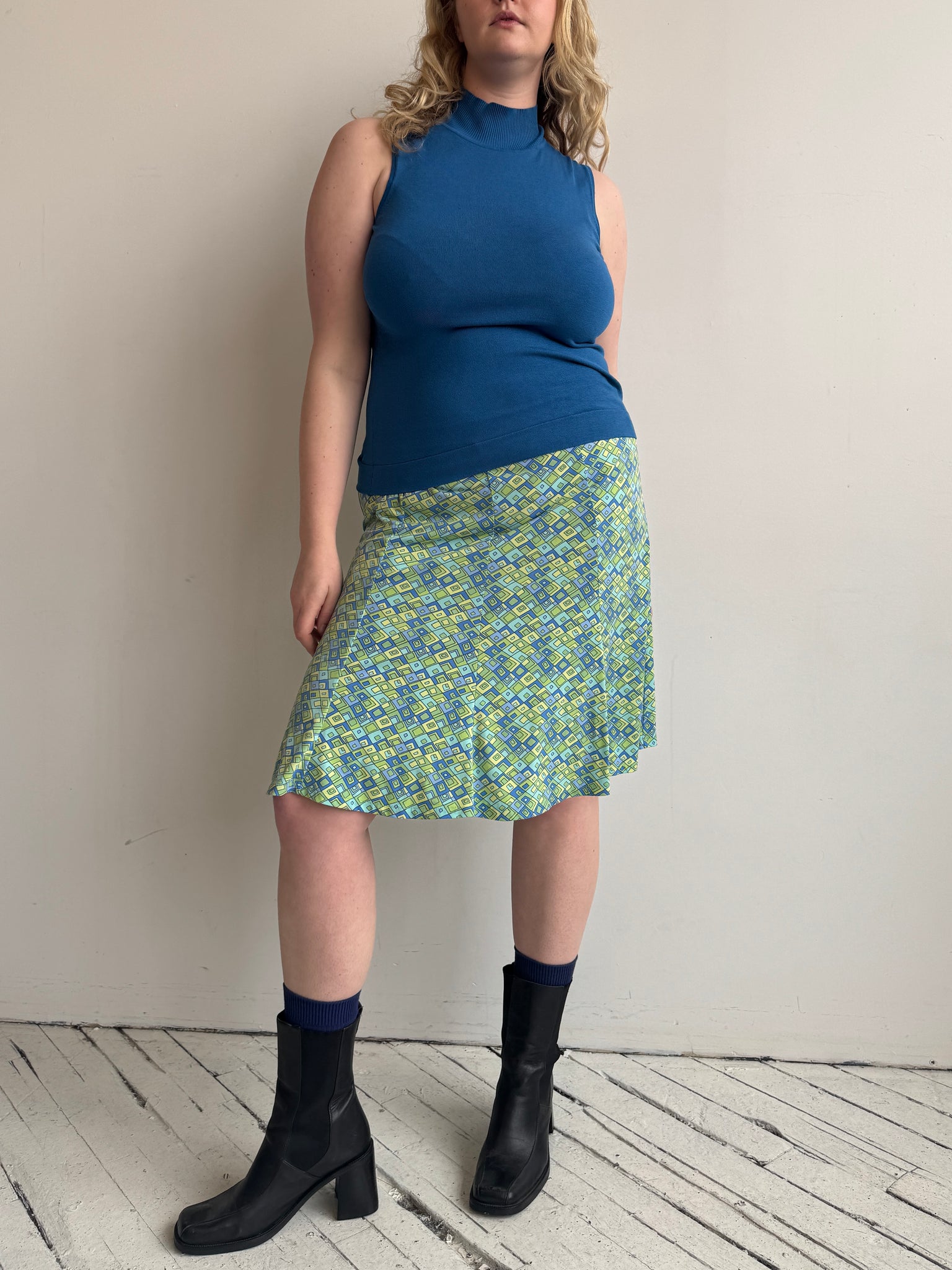 Vintage - Blue Silk Knit Tank (M/L)