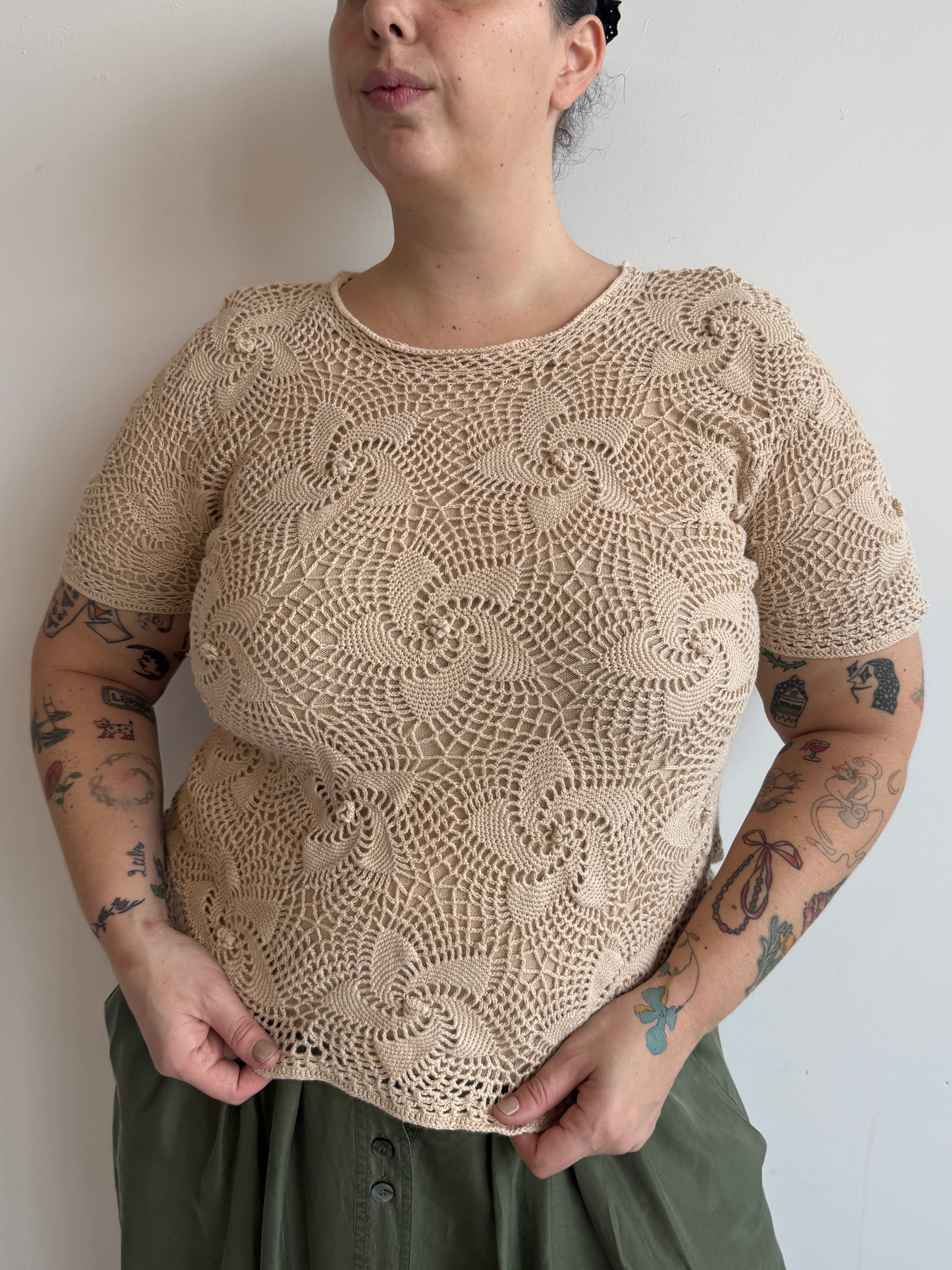 Vintage - Star Flower Crochet Top (1X)