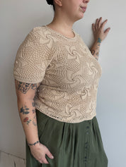 Vintage - Star Flower Crochet Top (1X)