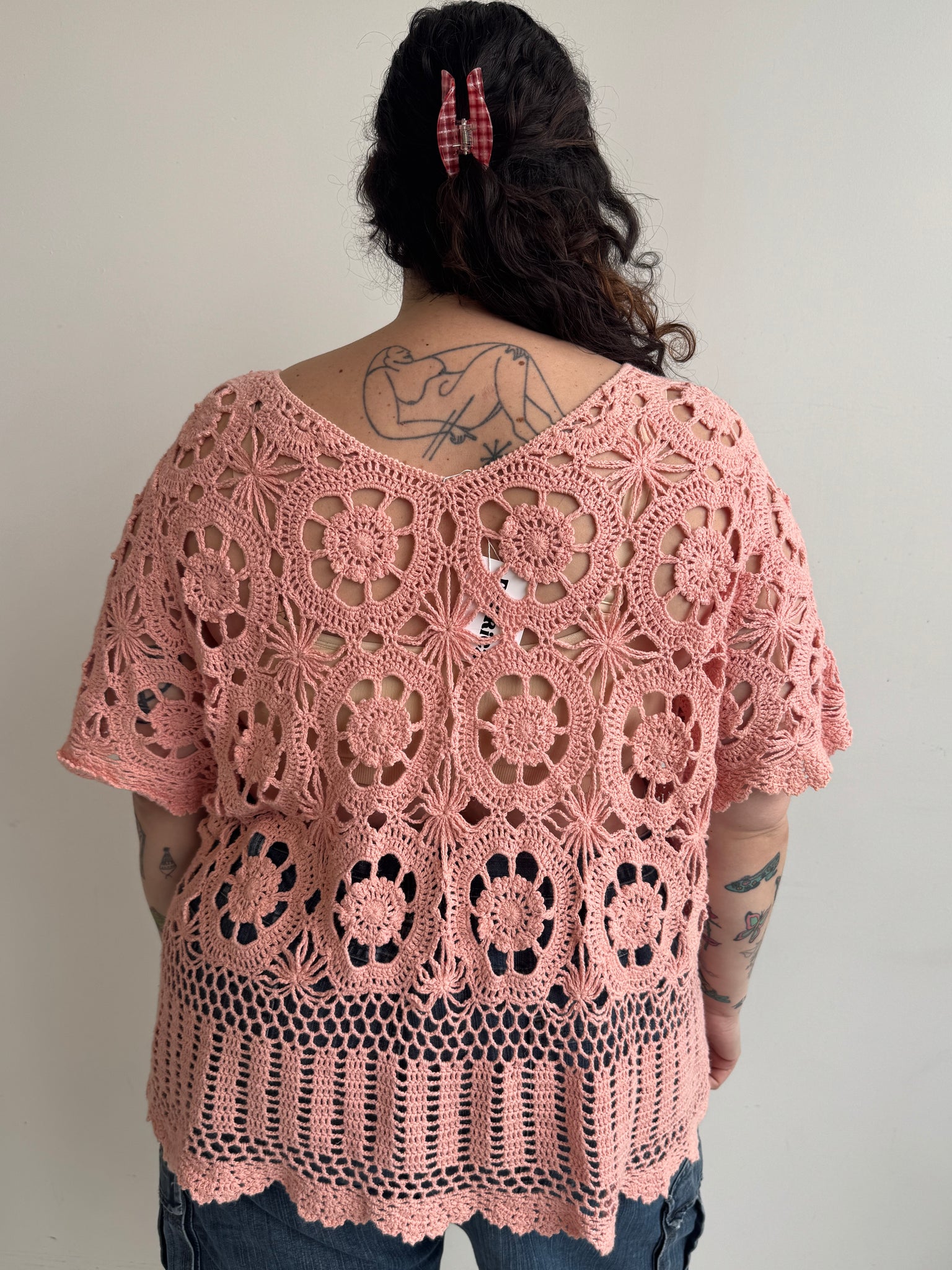 Vintage - Crochet Pink Top (3X)