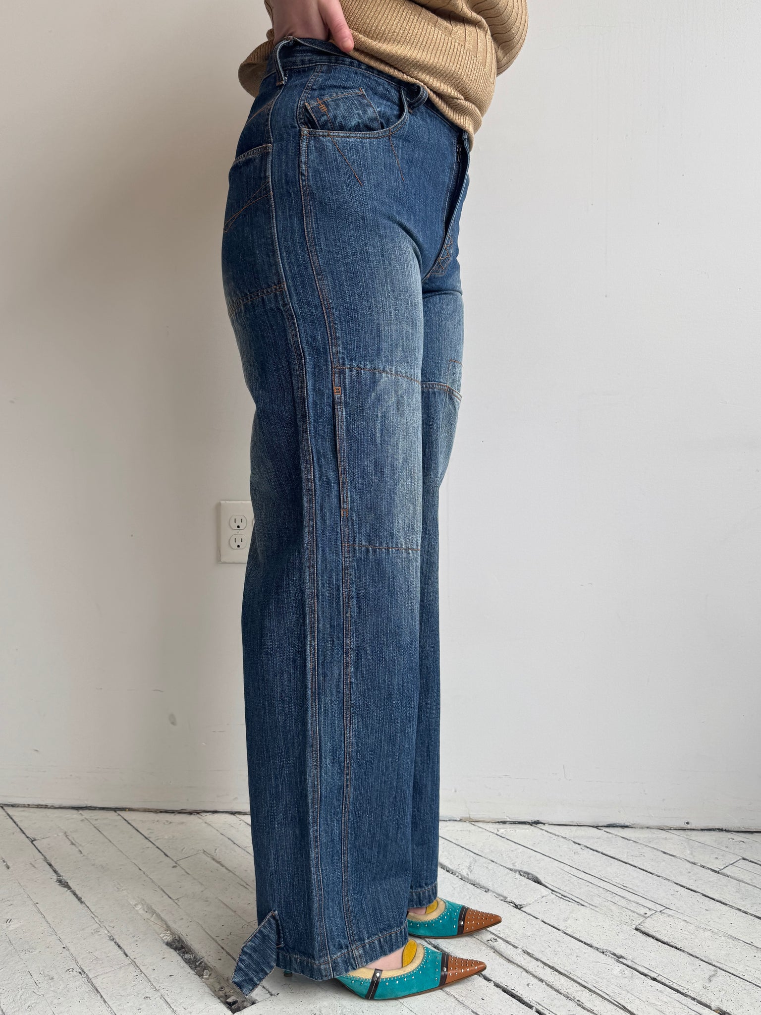 Vintage - Denim Stitch Pants (L/XL)