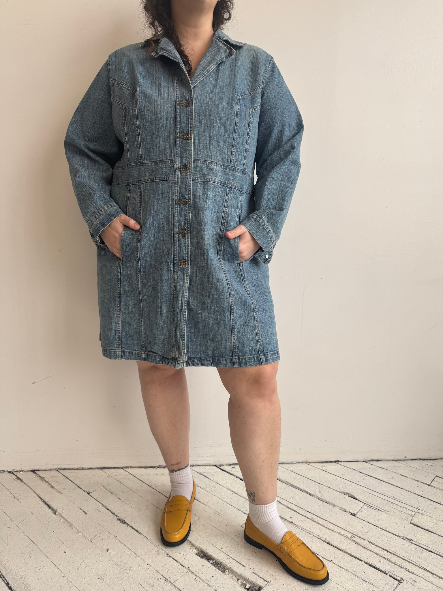 Vintage - Long Denim Jacket (3X)