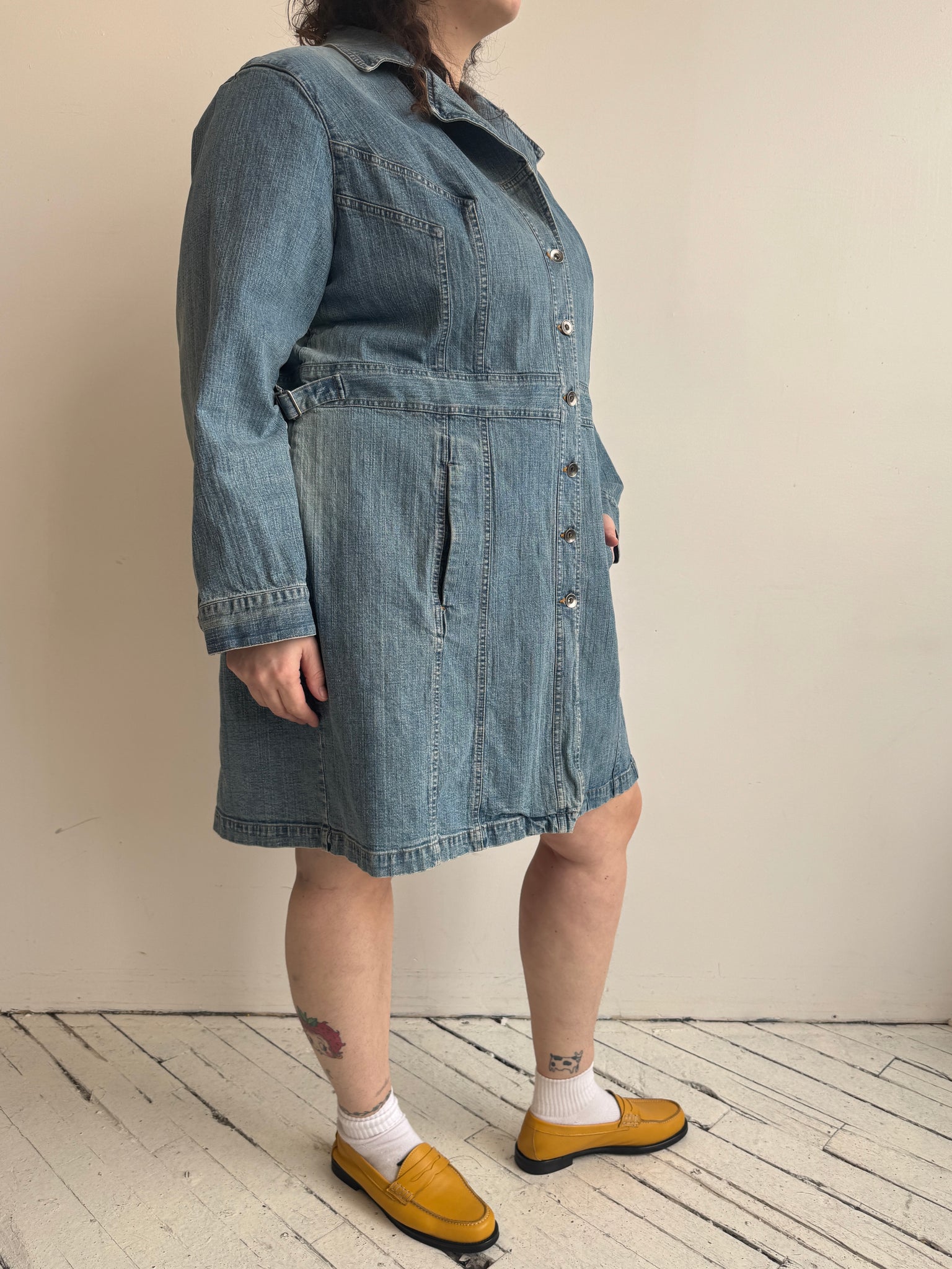 Vintage - Long Denim Jacket (3X)