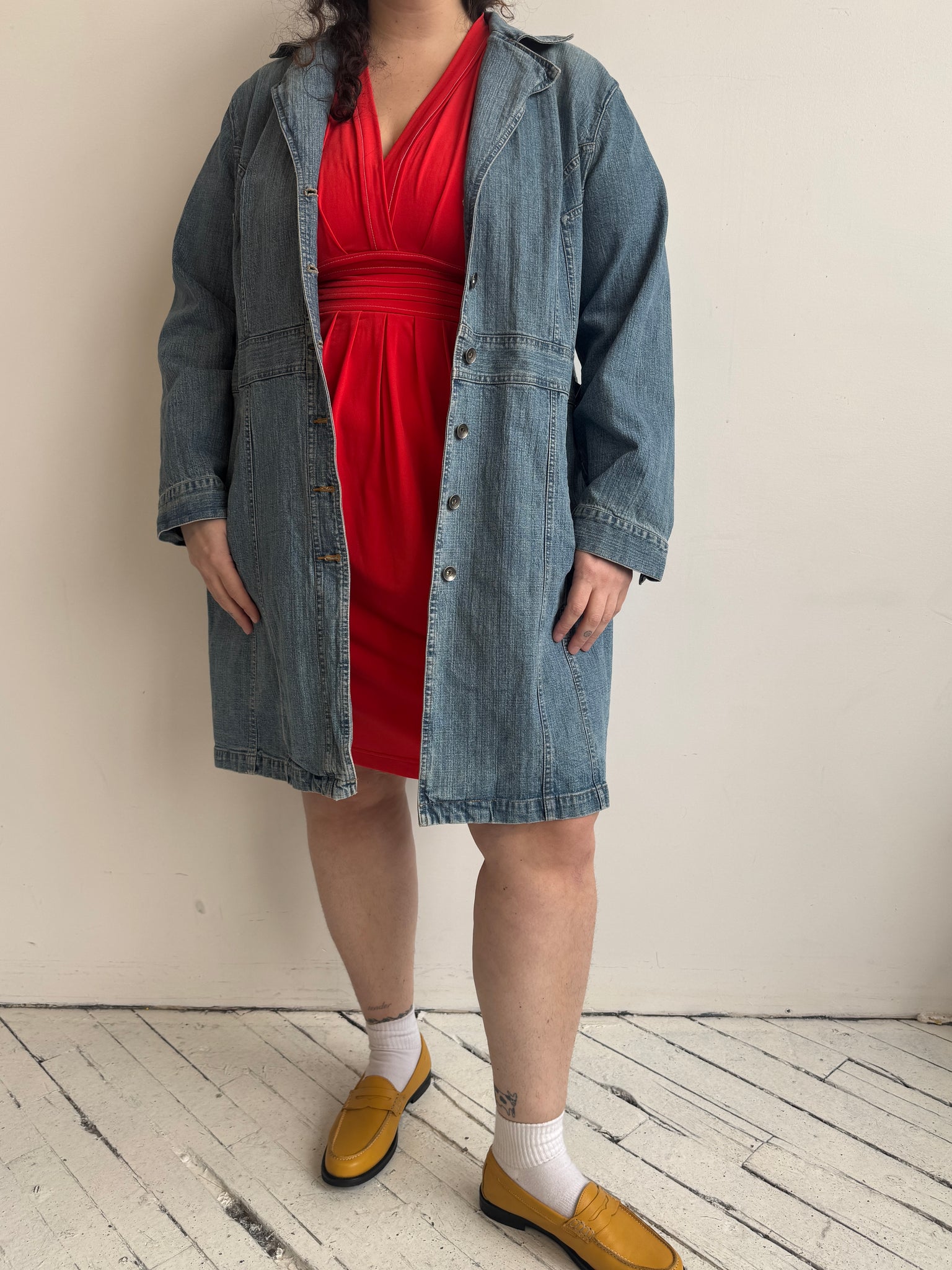 Vintage - Long Denim Jacket (3X)