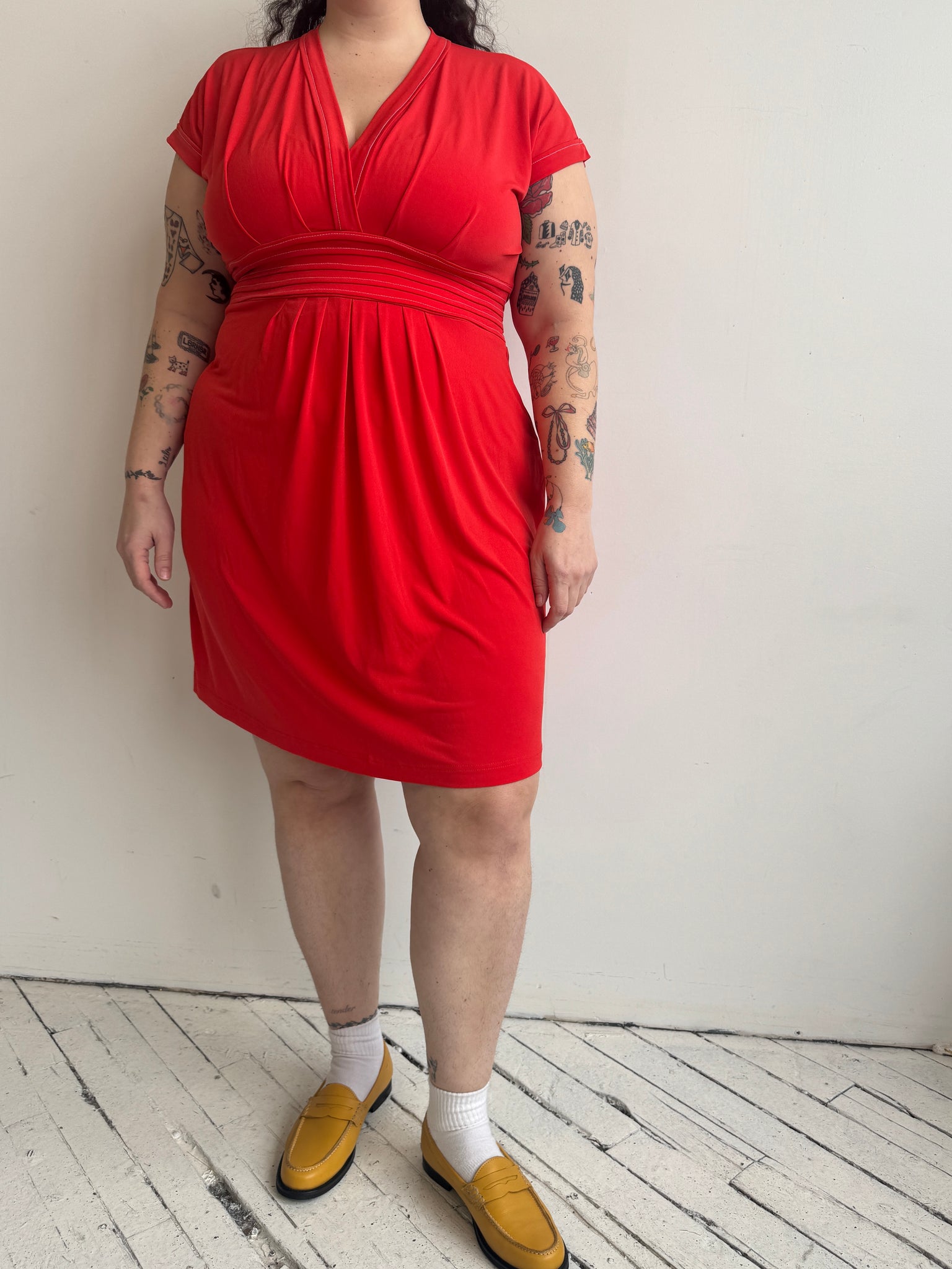 Vintage - Red Stretch Dress (1X-3X)