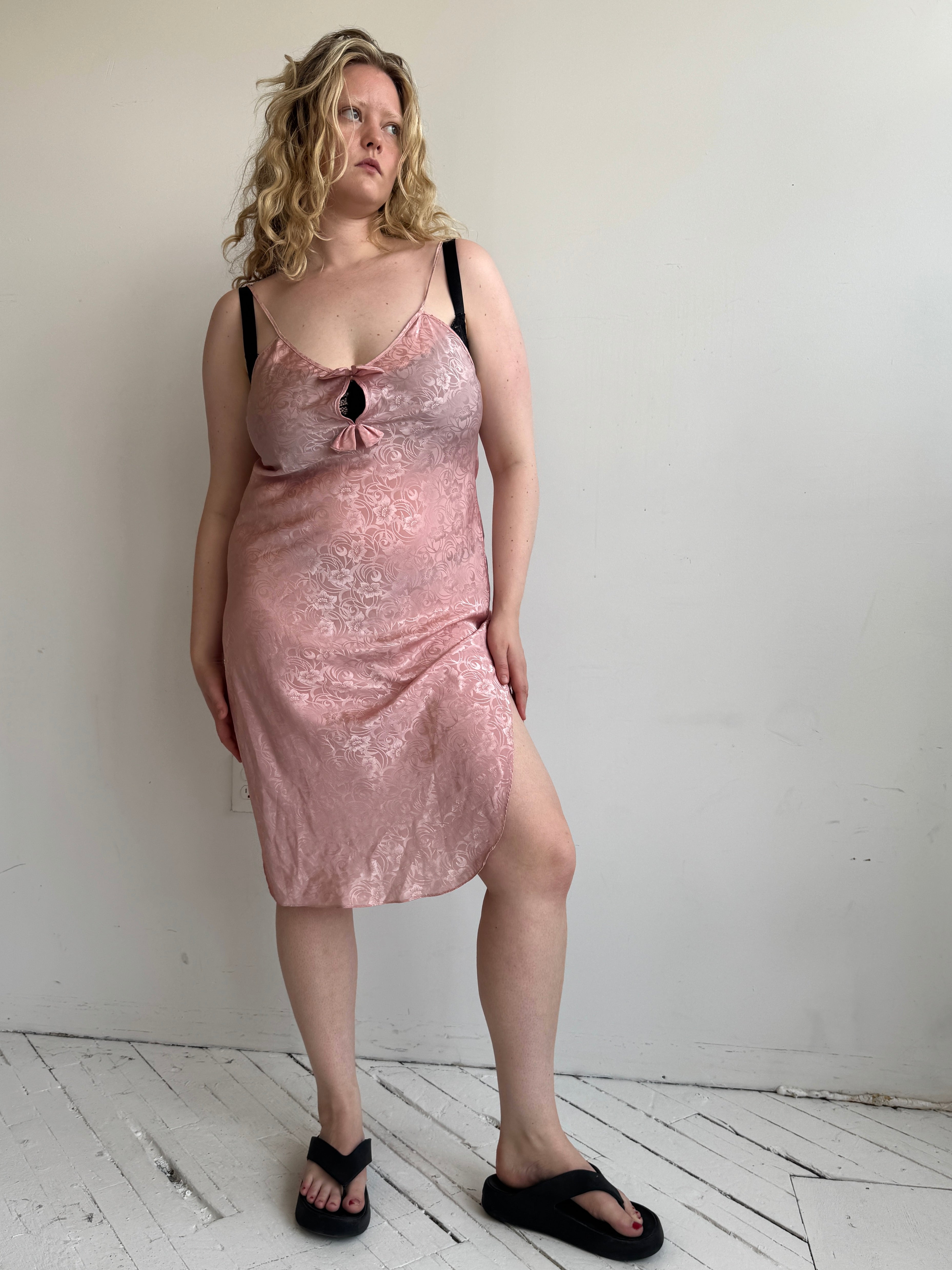 Vintage - Pink Slip Dress (L/XL)
