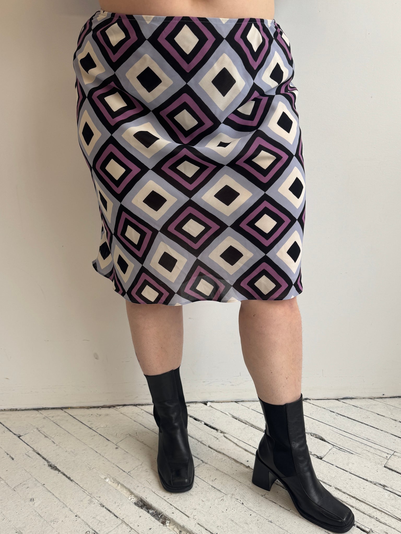 Vintage - Patterned Bias Skirt (XL/1X)