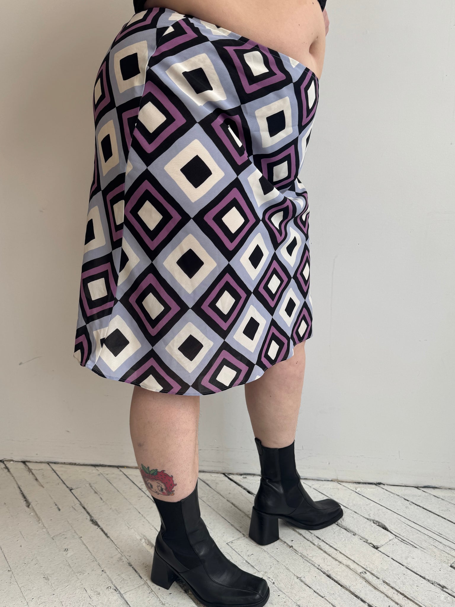 Vintage - Patterned Bias Skirt (XL/1X)