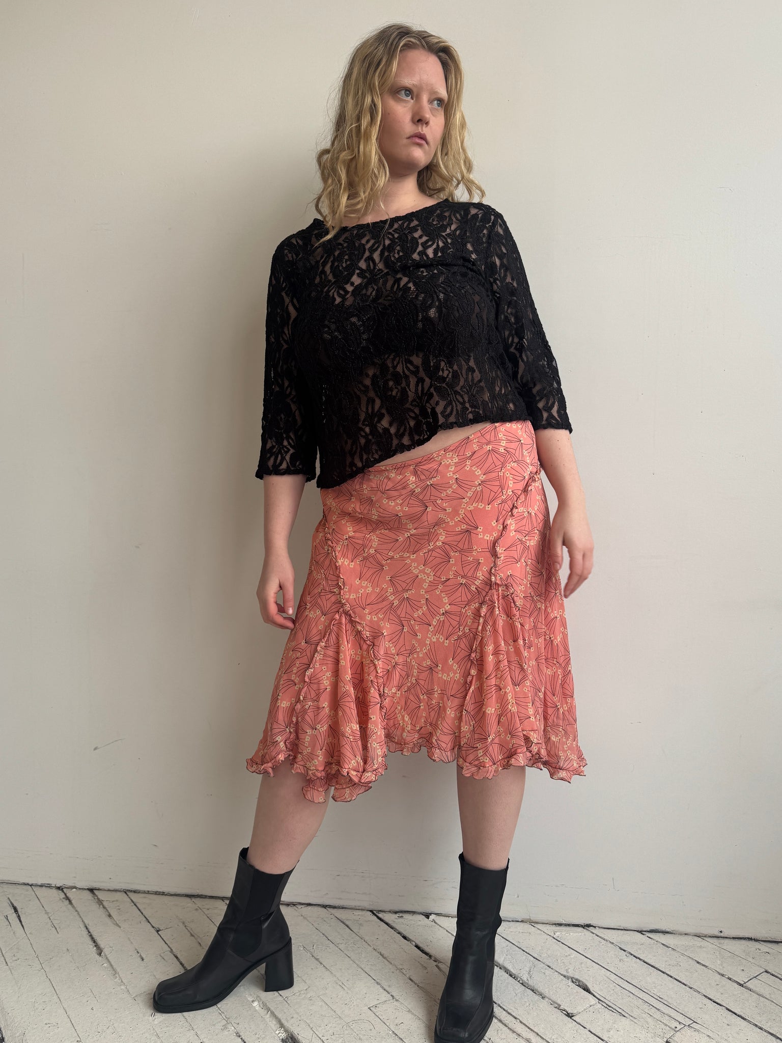 Vintage - Black Lace Top (XL/1X)