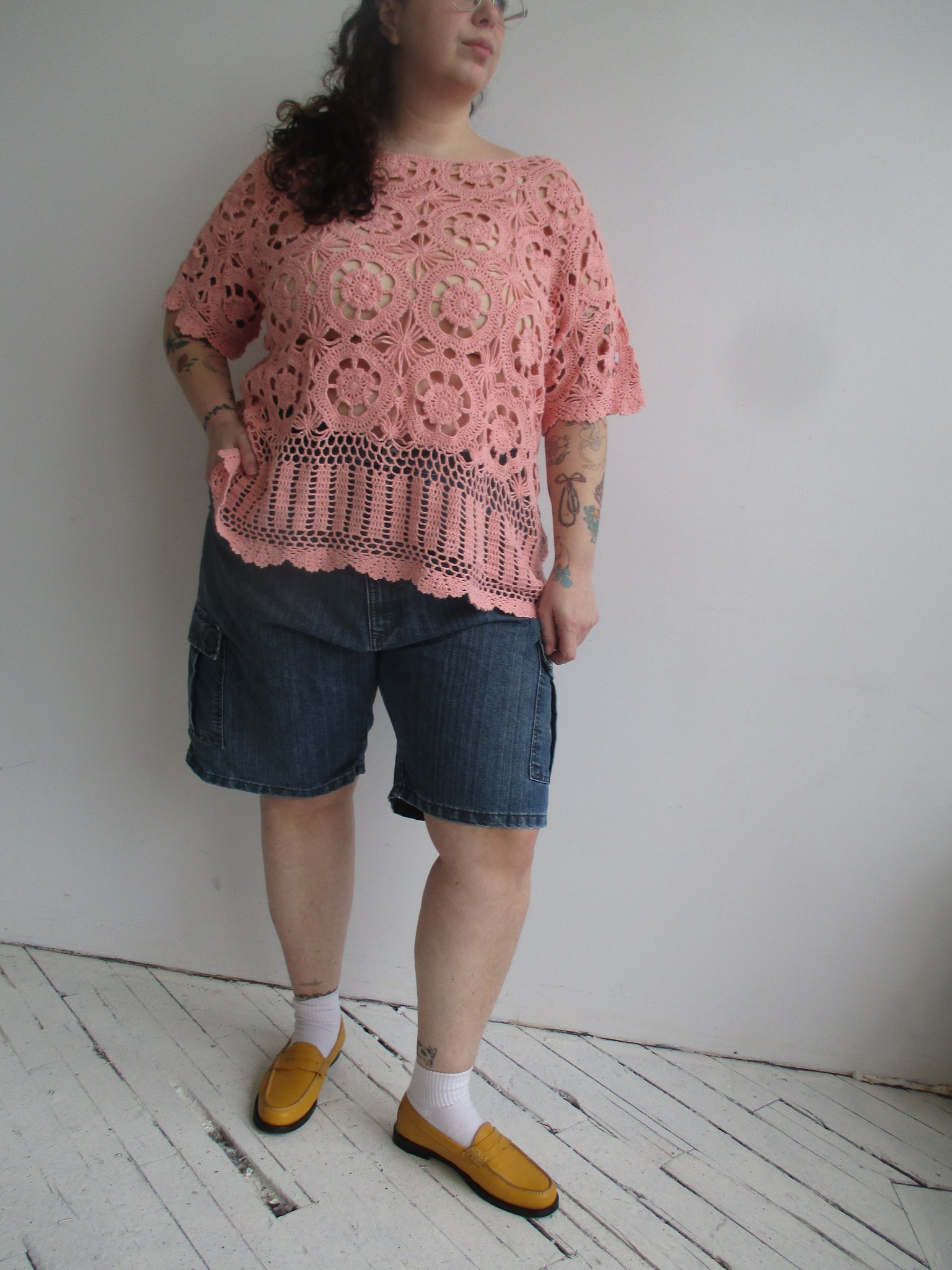 Vintage - Crochet Pink Top (3X)