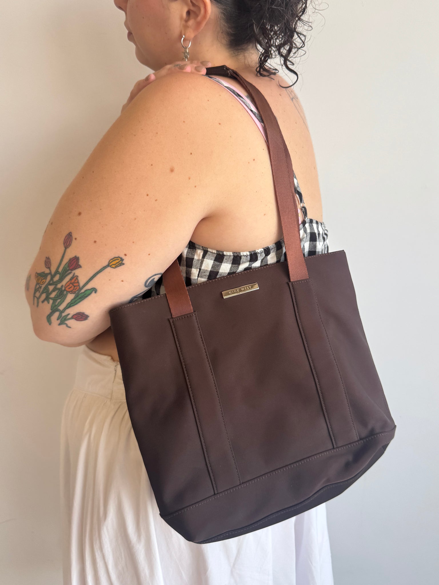 Vintage - Brown Nine West Bucket Bag