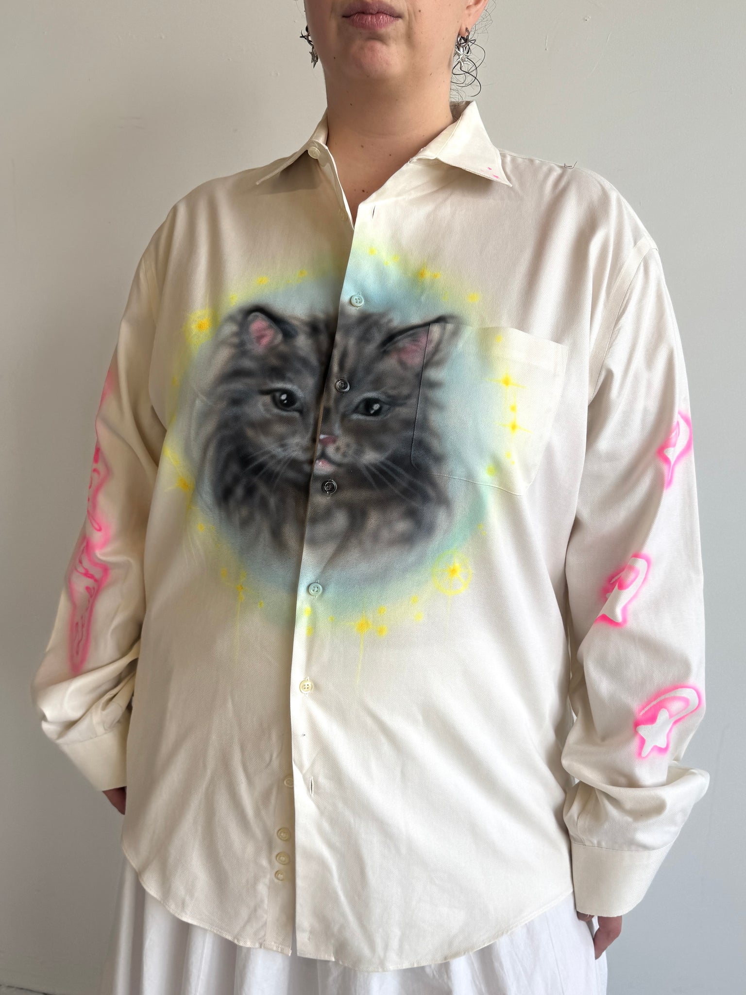 Femlord x BRZ - Live Laugh Love Cat Face Shirt (1X)