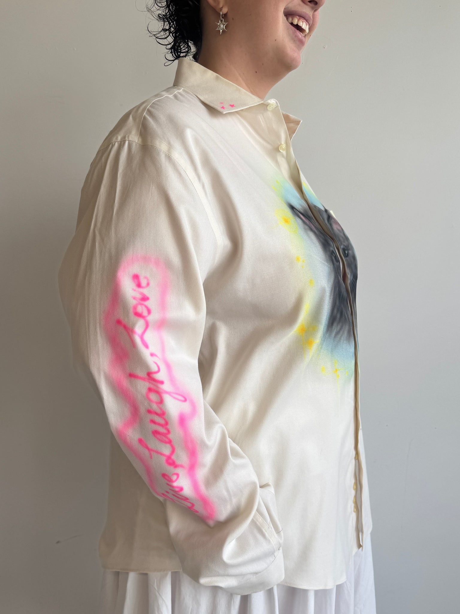 Femlord x BRZ - Live Laugh Love Cat Face Shirt (1X)