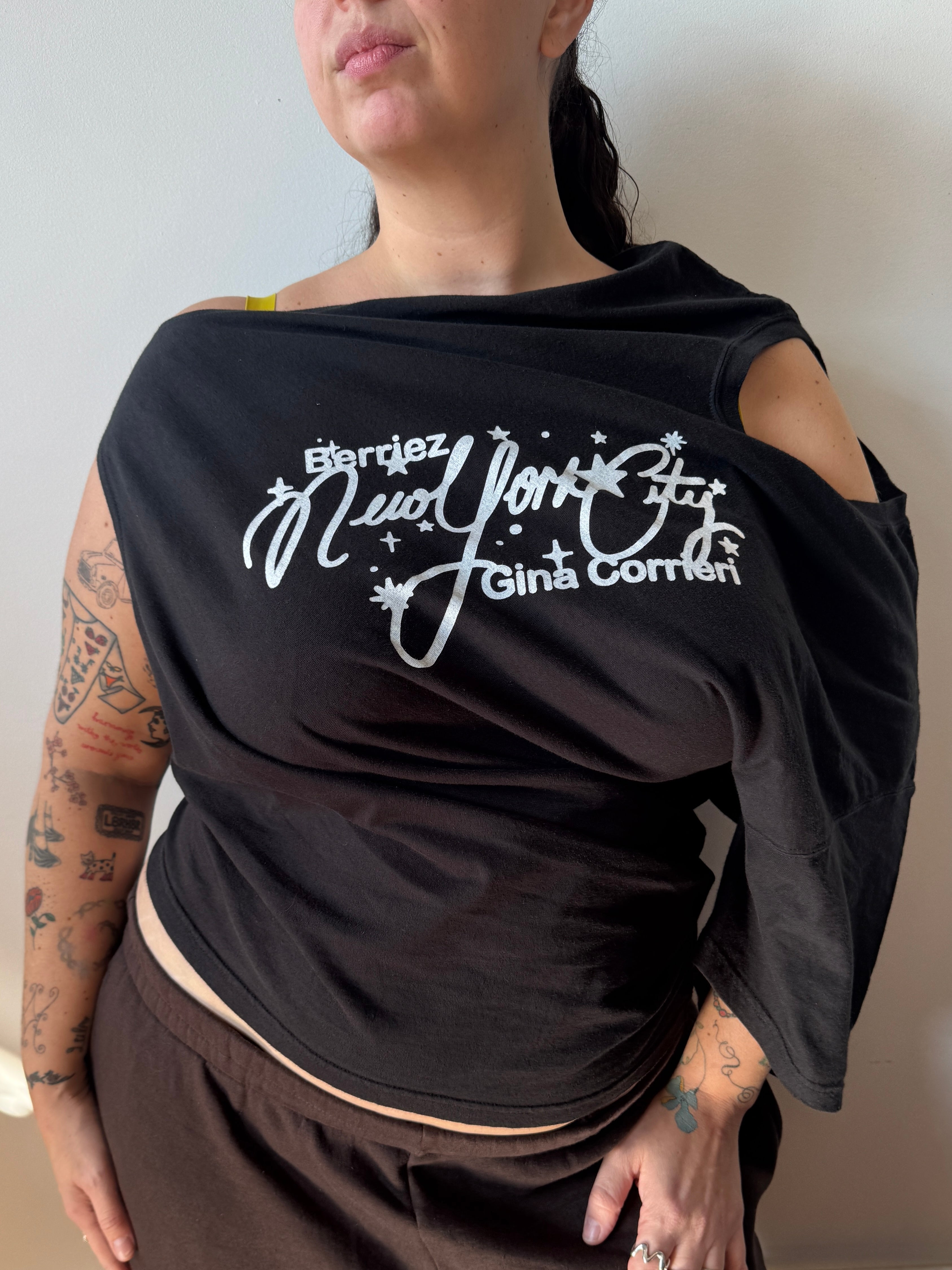 Gina Corrieri x BRZ - NYC U Top - Black (XL/1X)