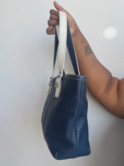 Vintage - Navy & White Coach Bag