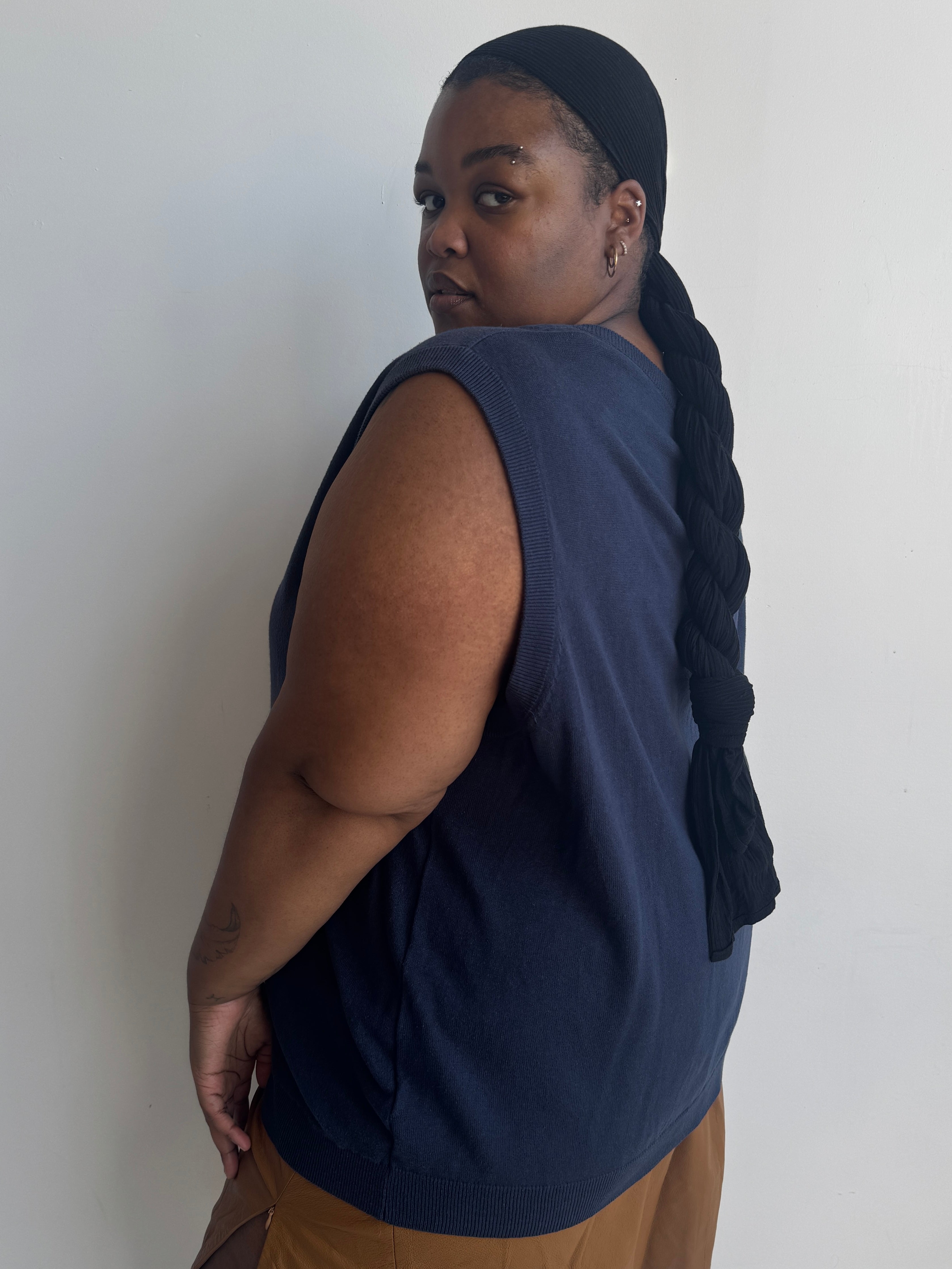 Vintage - Navy Argyle Vest (4X)