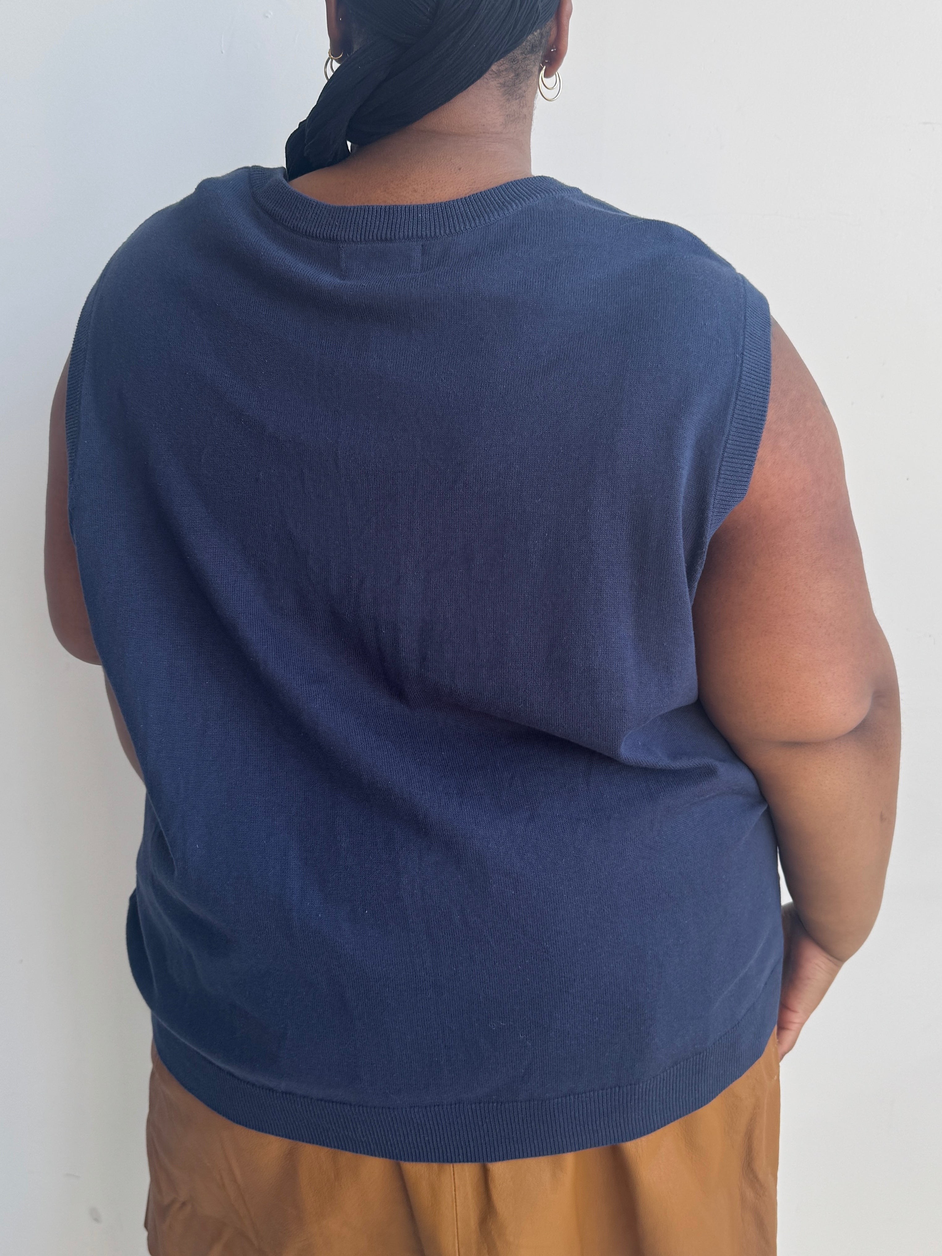 Vintage - Navy Argyle Vest (4X)
