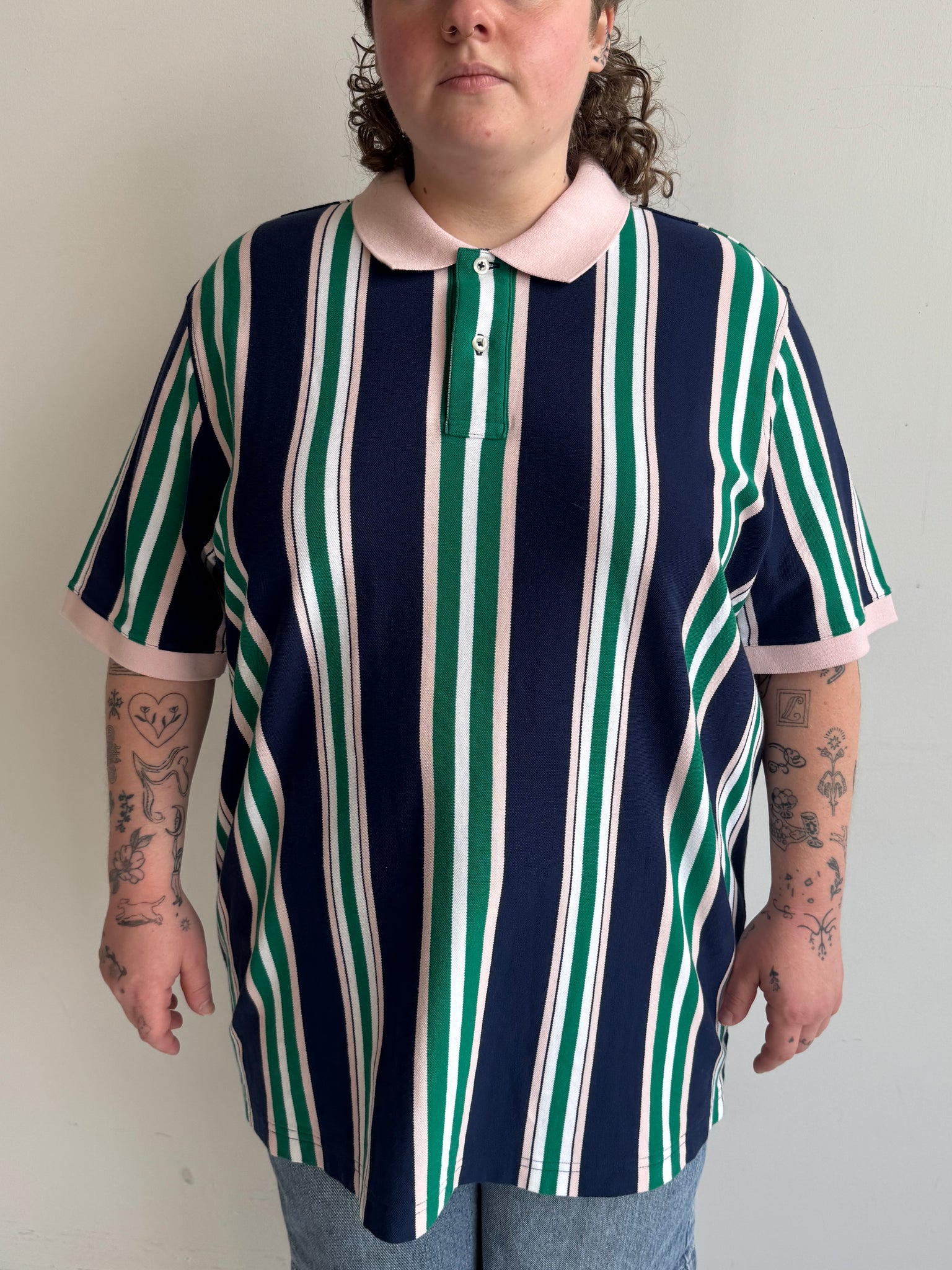 Vintage - Striped Polo (1X-3X)