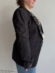 Shop Journal - Grey Pierced Blazer (L)