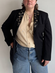 Shop Journal - Black Grommet Blazer (L)