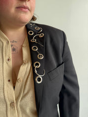 Shop Journal - Black Grommet Blazer (L)