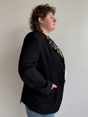 Shop Journal - Black Grommet Blazer (L)