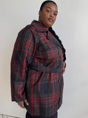 Vintage - Plaid Raincoat Trench (3X)