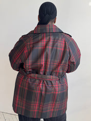 Vintage - Plaid Raincoat Trench (3X)