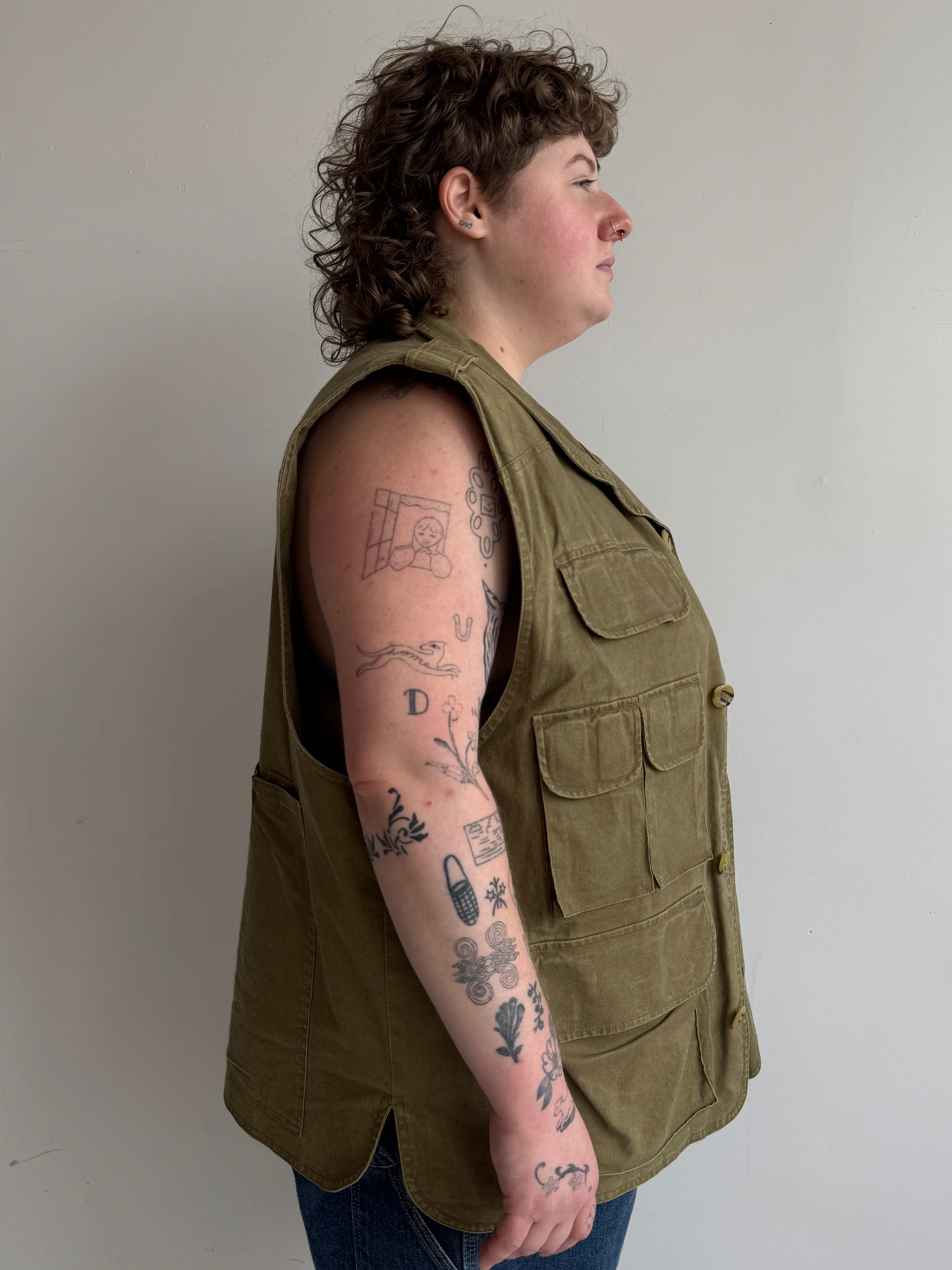 Vintage - Cotton Fisherman Vest (1X)