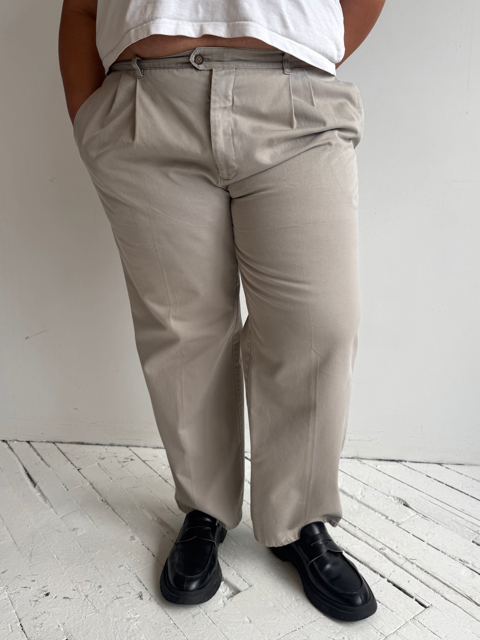 Vintage - Khaki Cotton Trousers (2X)