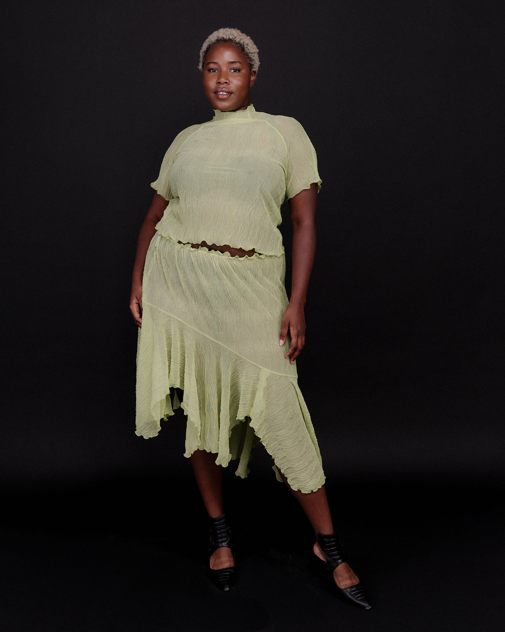 Ester Manas (BRZ EXCLUSIVE) - Pistachio Asymmetrical Skirt (XL-4X)