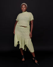 Ester Manas (BRZ EXCLUSIVE) - Pistachio Asymmetrical Skirt (XL-4X)