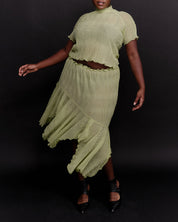 Ester Manas (BRZ EXCLUSIVE) - Pistachio Asymmetrical Skirt (XL-4X)