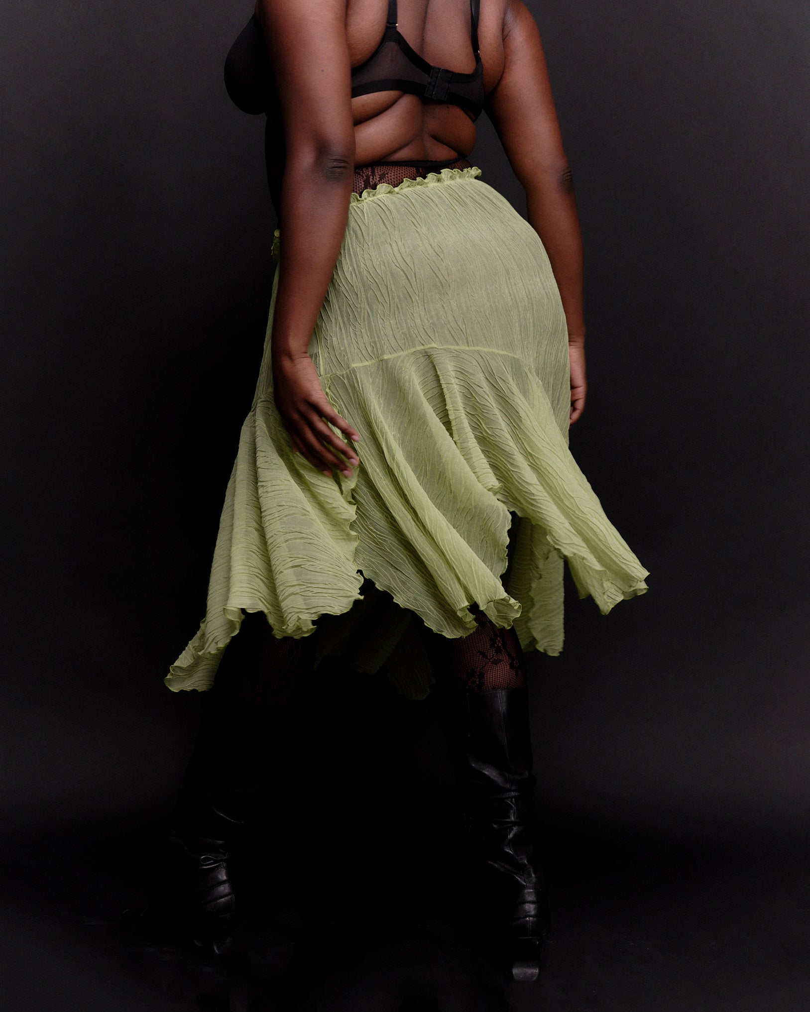 Ester Manas (BRZ EXCLUSIVE) - Pistachio Asymmetrical Skirt (XL-4X)