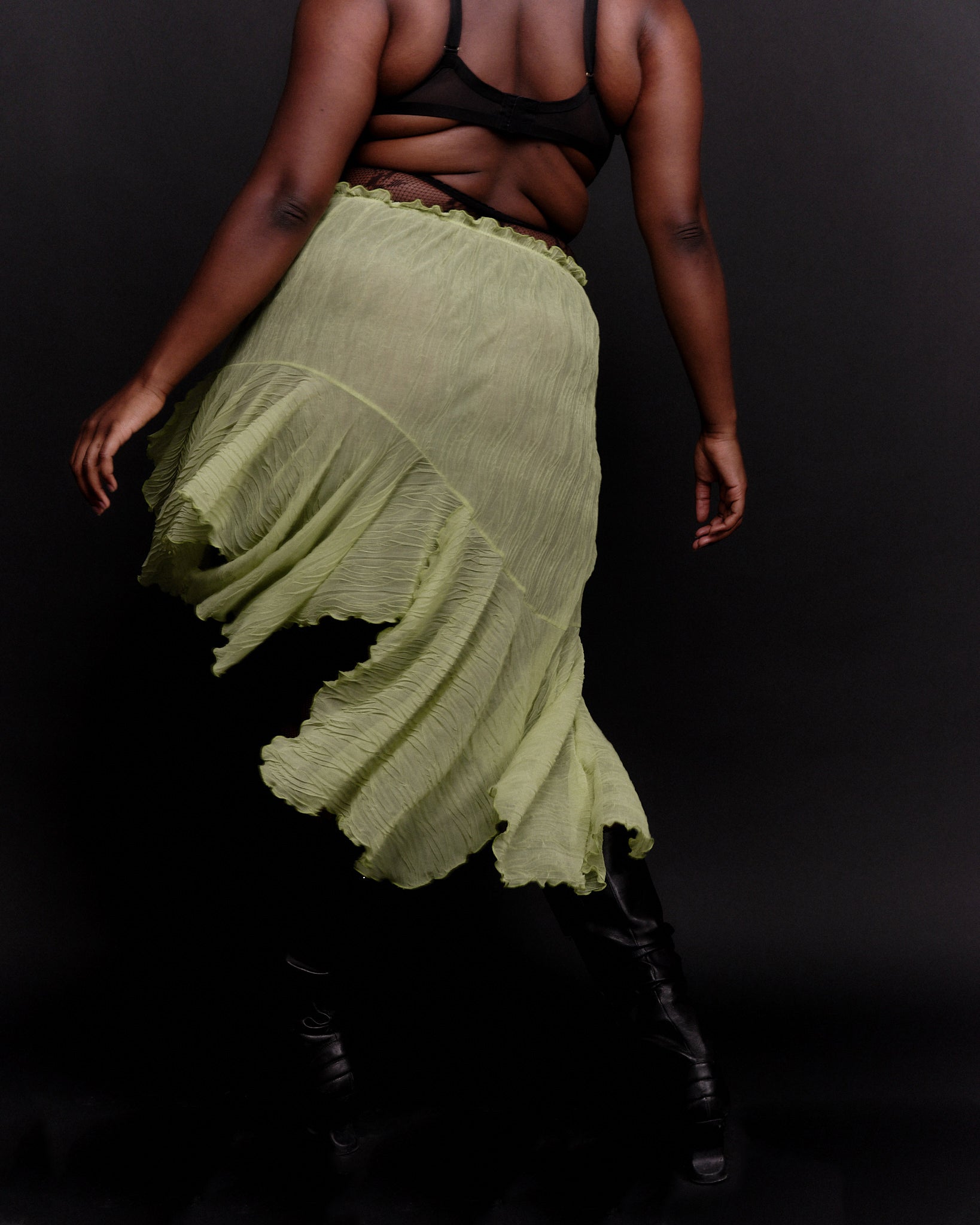 Ester Manas (BRZ EXCLUSIVE) - Pistachio Asymmetrical Skirt (XL-4X)