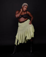 Ester Manas (BRZ EXCLUSIVE) - Pistachio Asymmetrical Skirt (XL-4X)